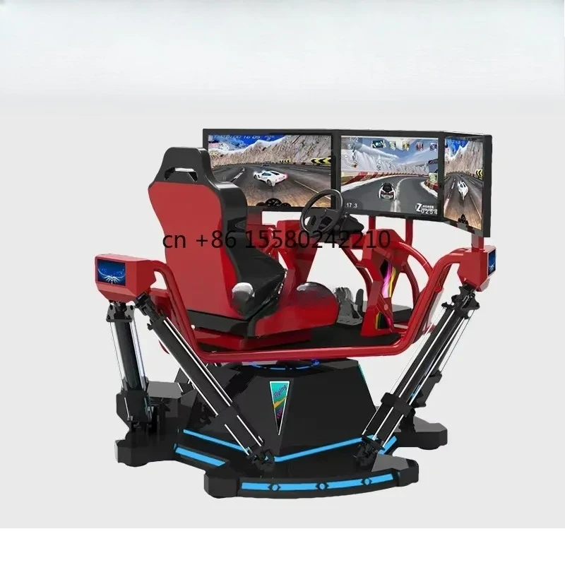 for Racing 6 Axis Motion Vr Racing Game Machine Car Simulator Triple Screen Motion Racing Simulator