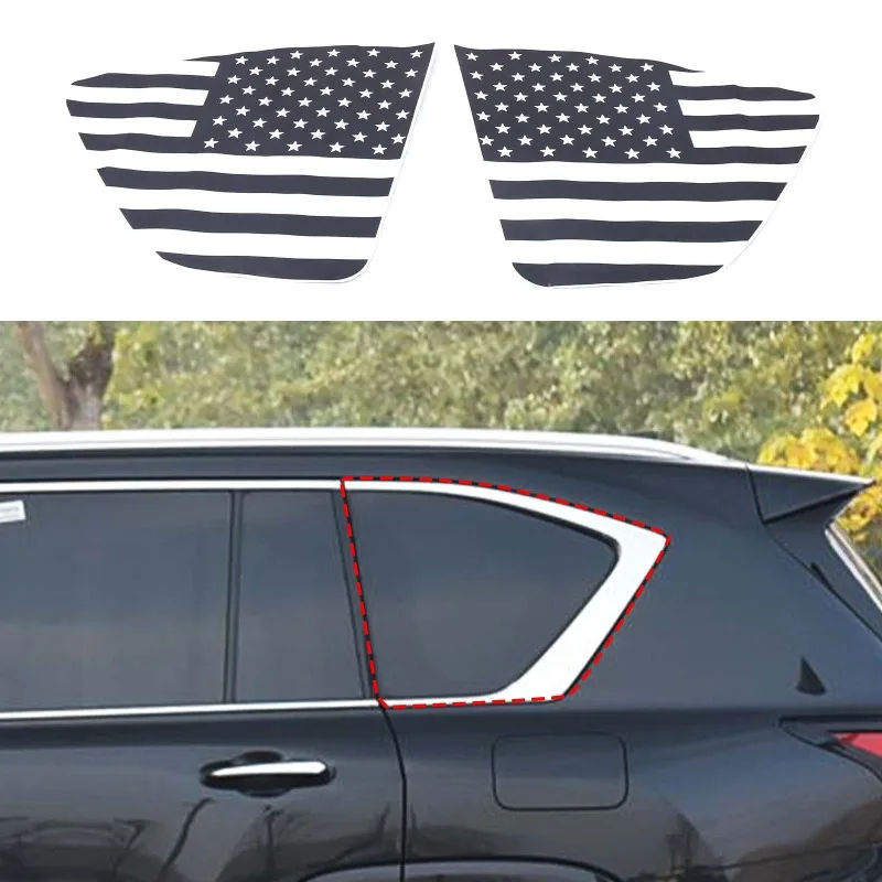 

For Lexus LX600 2022-2025 PVC Black Car Rear side window Vinyl Decal Stickers Car Accessories