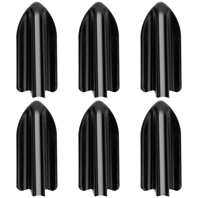 6pcs Black Car EVO-Style PP Roof Shark Fins Spoiler Wing Kit Vortex Generator