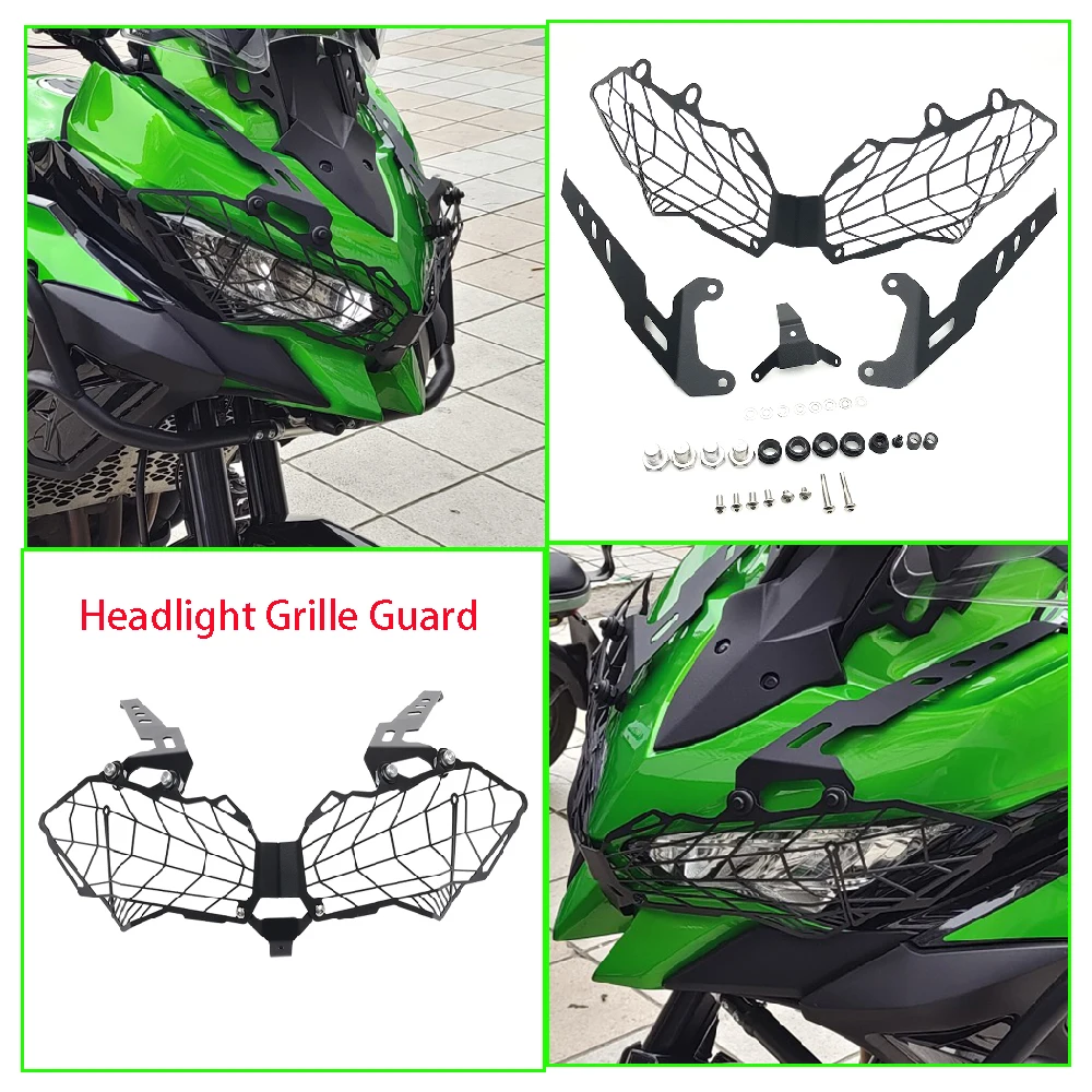 

Fits for Kawasaki Versys 1000 SE LT KLZ1000 ABS 2019-2024 Motorcycle Headlight Guard Front Headlamp Grille Shield Cover