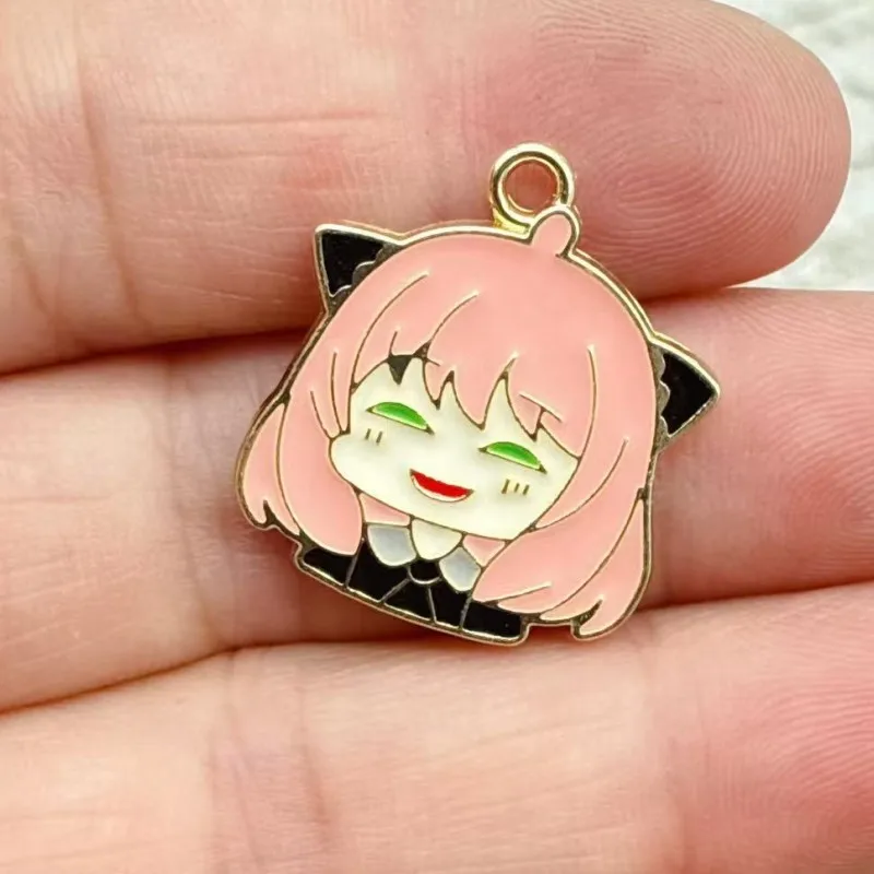 10pcs Cartoon SPY×FAMILY Decorations Cute Alloy Pendant Anime Figures DIY Creative Fashion Jewelry Accessories Gift