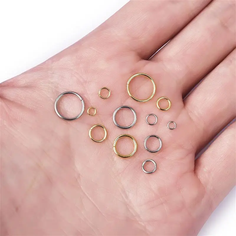 50-100Pcs Edelstahl Offene Ringe Springen Für Schmuck Machen Split Ringe Einzelne Schleife Zubehör DIY Schmuck Erkenntnisse liefert