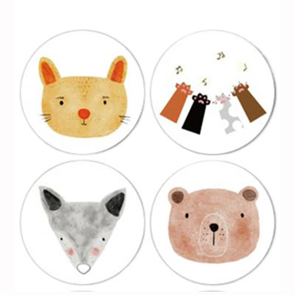 100-500pcs Cartoon Reward Sticker Children Encouragement Sealing Labels Kids Gifts Decorative Teacher Supplies Animal Sticker