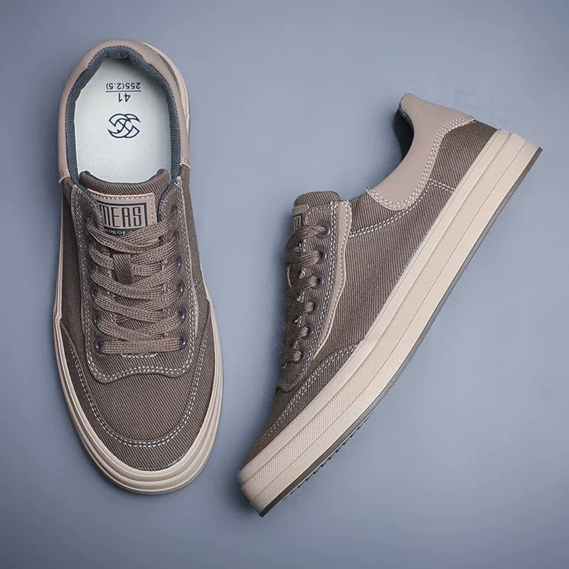 Maggie's Walker Men Canvas Casual Shoes Fashion Platform Spring Lacing Canvas Shoes Size 38~44
