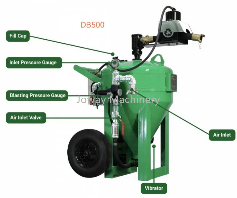 Joway Hot Sale Db150/db225/db500/db800 Mobile Vacuum Sandblaster/blasting Machine/dustless Blasting Machine