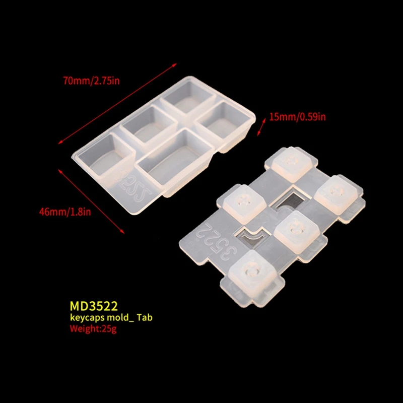 DIY Set Manual Mechanical Gaming Keyboard Keycaps Resin Clavier Silicone Molds Keycap Mold For Art Epoxy Handmade Crafts