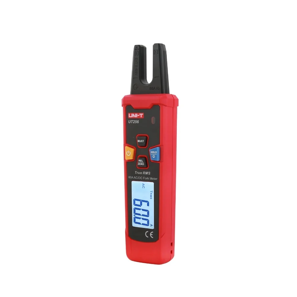 60A True For RMS Fork-Type Clamp Meter UT256 with NCV Sensor Bright Backlight and Slim Design for Confined Cable Measurements