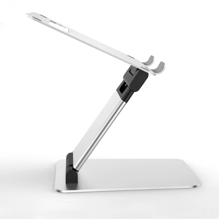 Premium Ventilated Aluminum Standing Laptop Stand Space Saving Lifting Tech Bracket