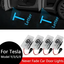 Per Tesla Modello Y 3 SX Porta Auto LED Logo Proiettore luci pozzanghime Luce di Benvenuto Ultra-Luce Laser 3D Fantasma Ombra Luce Modello 3