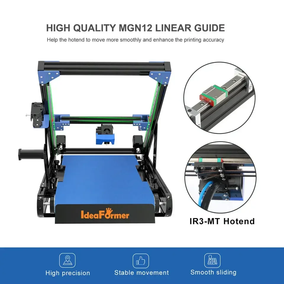 Ideaformer update IR3 V1 Double Gear Extruder Infinite Z-axis Core-XY Structure Ultra-silent Motherboard 3D Printer FDM250*250*