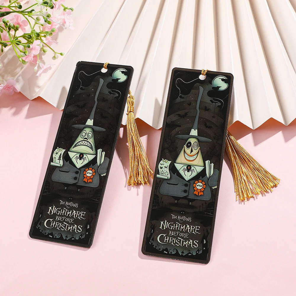 1Pcs Anime Nightmare Before Christmas Bookmarks for Fans Collect Acrylic Disney Bookmarks Reading Tags Kid Gifts School Supplies