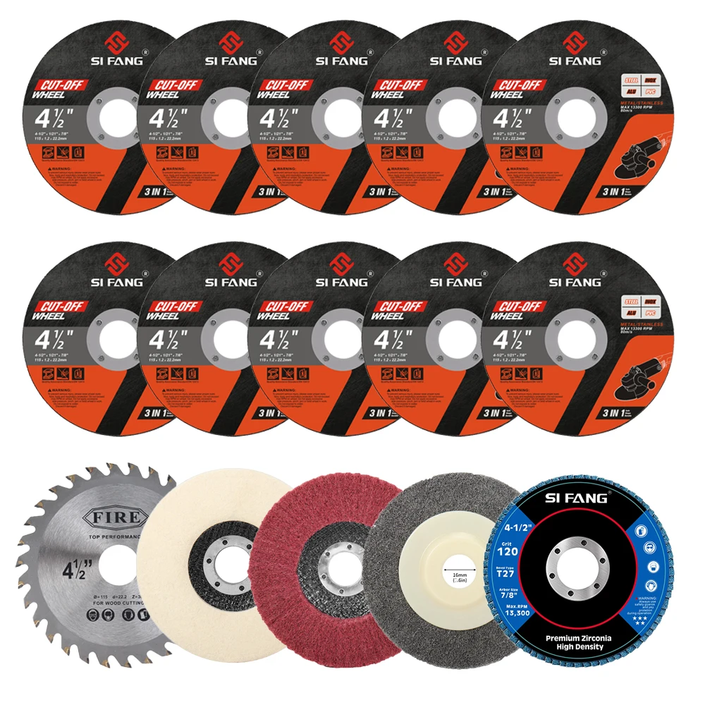

SI FANG 115 мм отрезной диск по металлу для угловой шлифовальной машины, лепестковый диск, шлифовальный круг, деревообрабатывающий камень, мрамор, пильное полотно