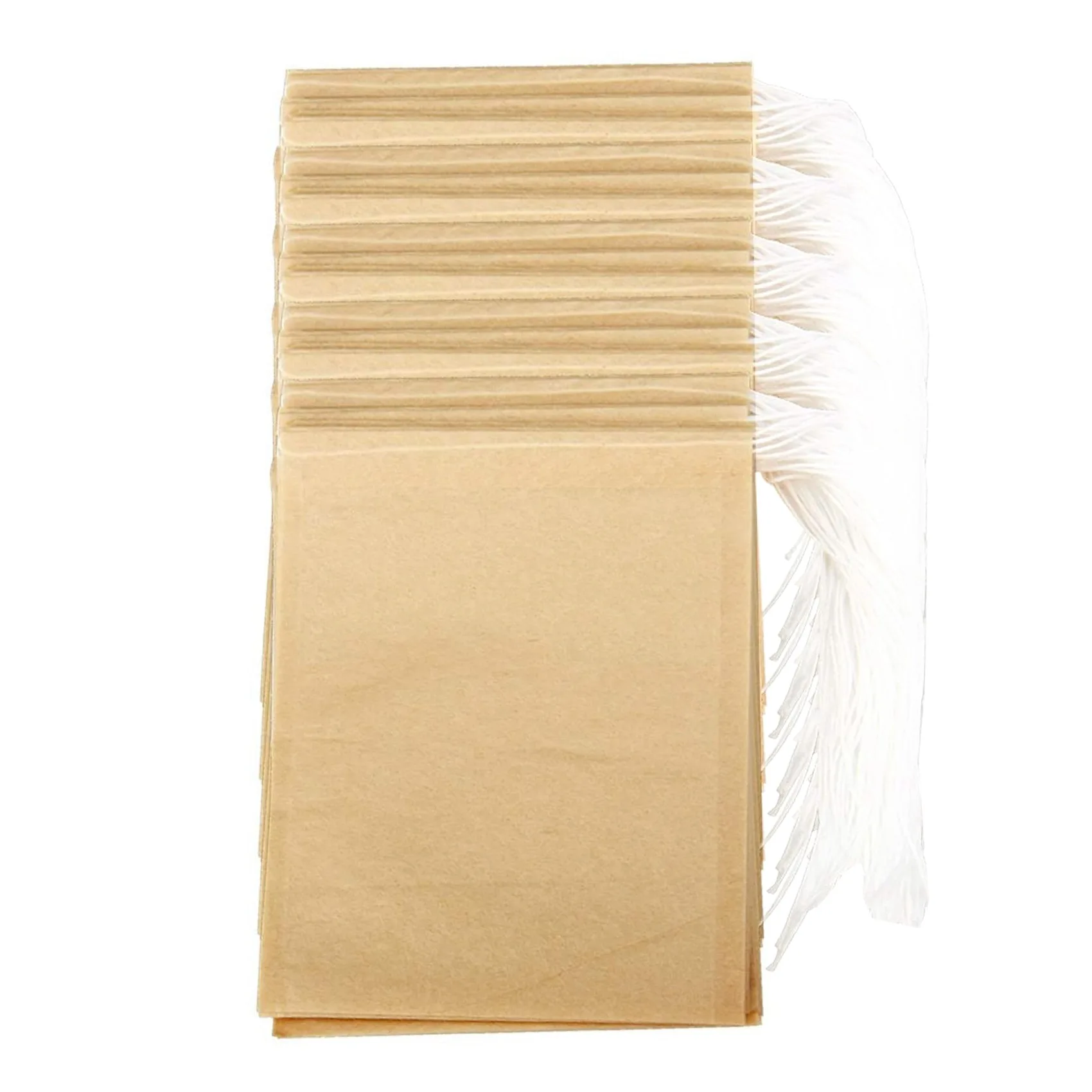 

300PCS Tea Filter Bags, Disposable Paper Tea Bag with Drawstring Safe Strong Penetration Unbleached Paper for Loose Leaf Tea