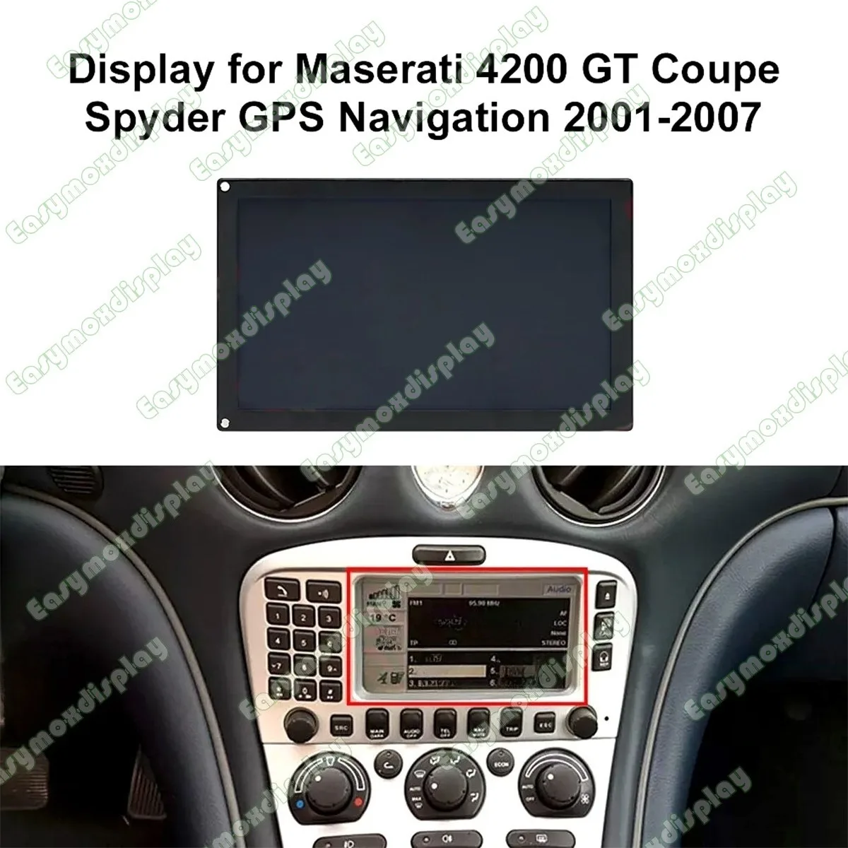 5.8 Inch GPS Navigation Screen Replacement For Maserati 4200 GT Spyder Coupe LCD Display