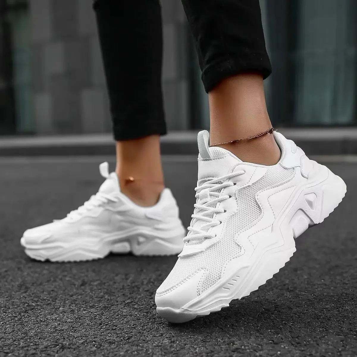 Zapatillas deportivas para hombre y mujer, calzado informal, blanco puro, fresco, Simple, ultraligero