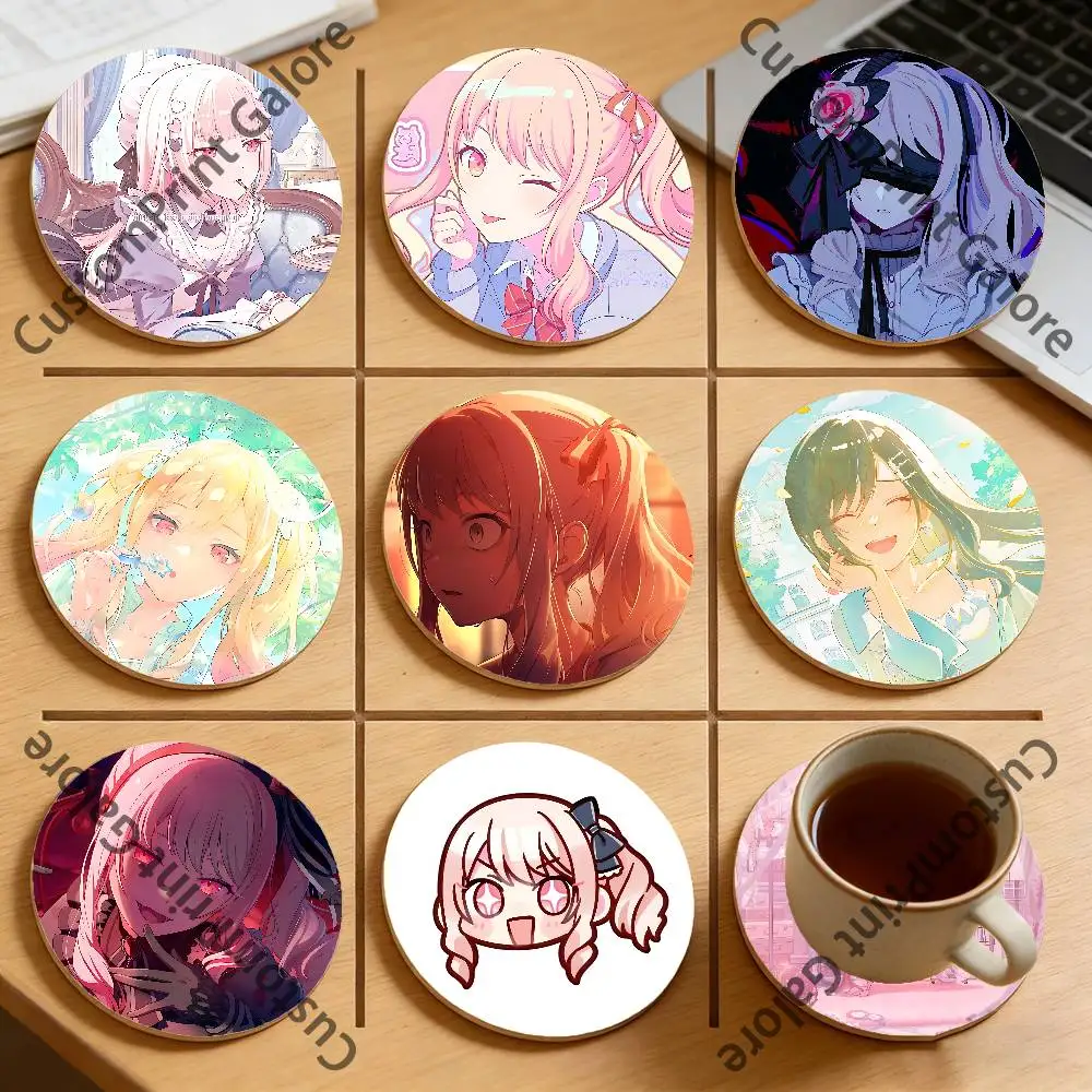 

M-MizukiS Eco-Friendly Pine Coasters HD Print Design Non-Slip, Heat-Resistant Table Protection