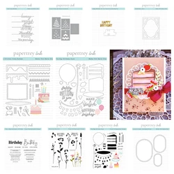 Happy Birthday Balloon Party Metal Cutting Dies Stamps Stencil Hot Foil Scrapbook Diary Decoration Embossing Template DIY Card
