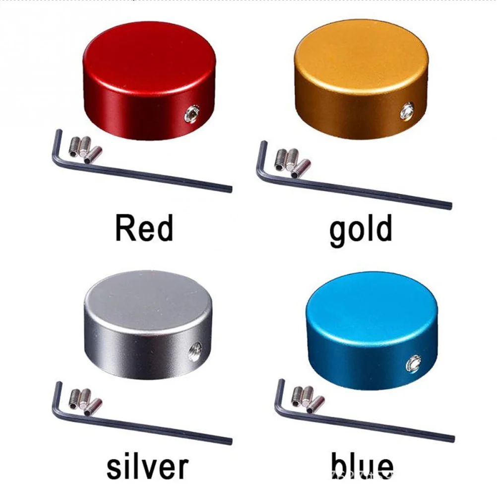 

2 Sets Guitar Cap Footswitch Topper Aluminum Alloy Effect Blue