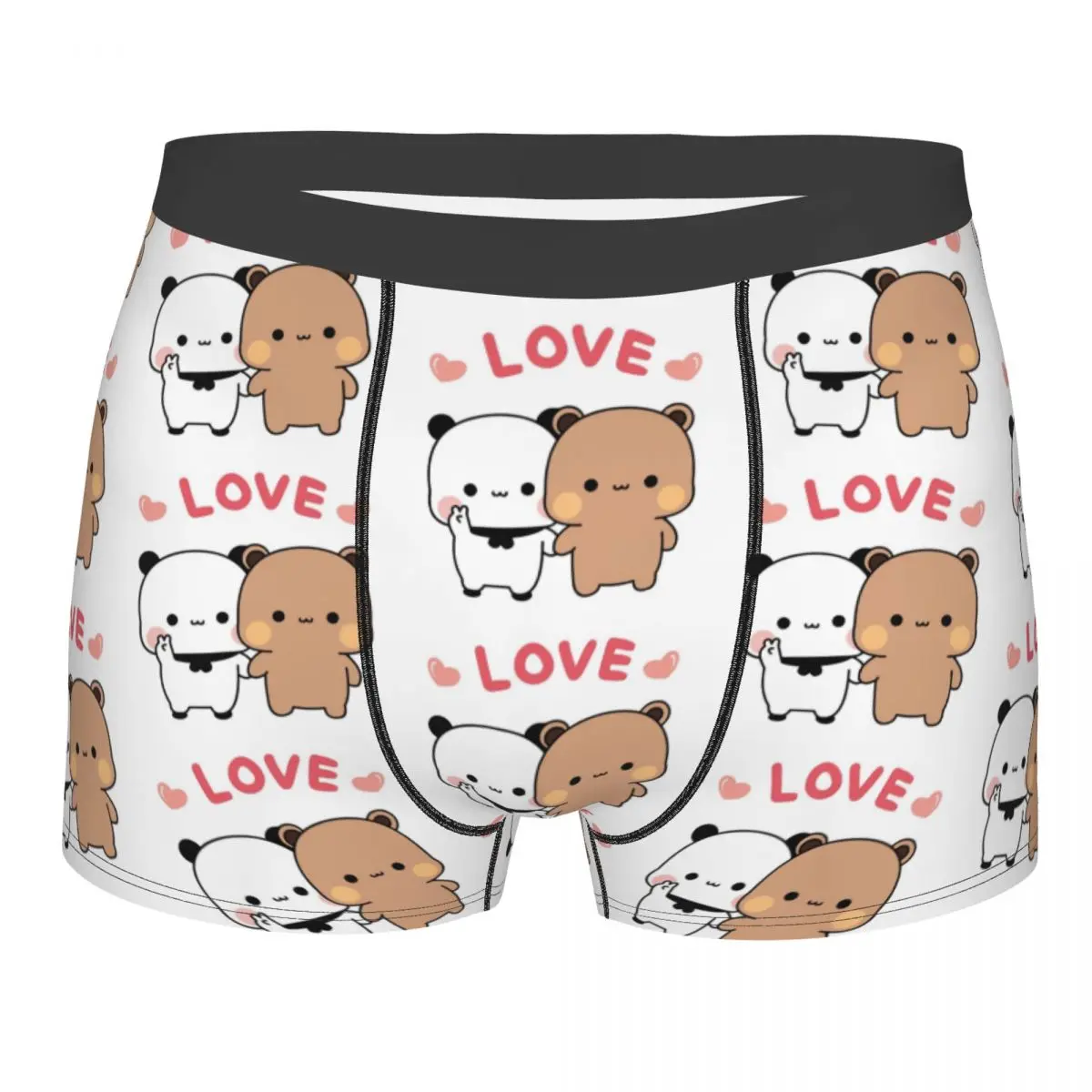 Printed Boxer Bubu Dudu Love Story Shorts Panties Briefs Men\'s Underwear Panda Bear Soft Underpants for Homme