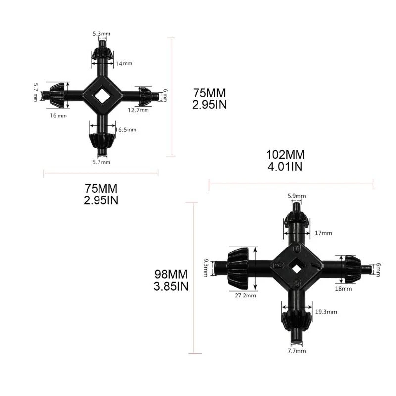 Multi Function 4 en 1 Taladro Chuck duradera y versátil Herramienta 4 Sizes