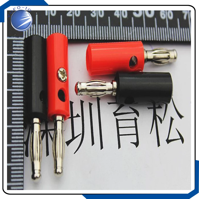 10 unids/lote (5 pares) conector Banana la columna de cableado de cabeza de plátano de 4MM es adecuada para 910, etc., el precio del terminal 1 Alligat