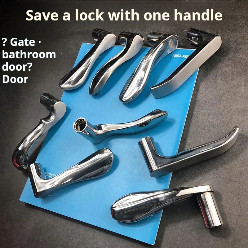 

Interior Door Handle Parts Universal Bedroom Door Lock Hardware Stainless Steel For Home Bathroom Wooden Door Lever