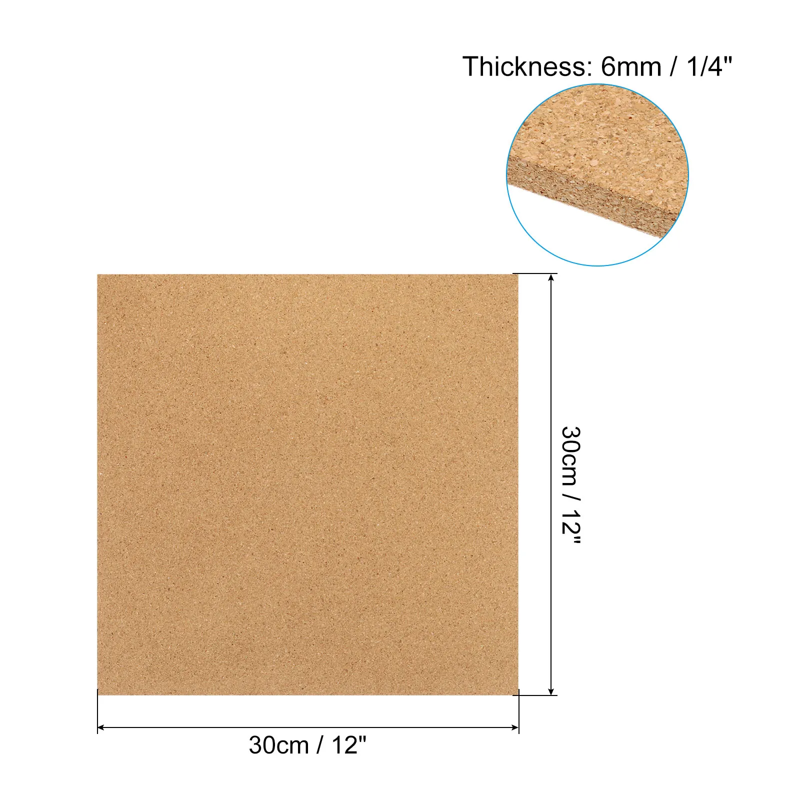 4Pcs Cork Board Tile Self Adhesive Square Bulletin Board Message Board Display Corkboard for Wall Home Office Classroom DIY Wood