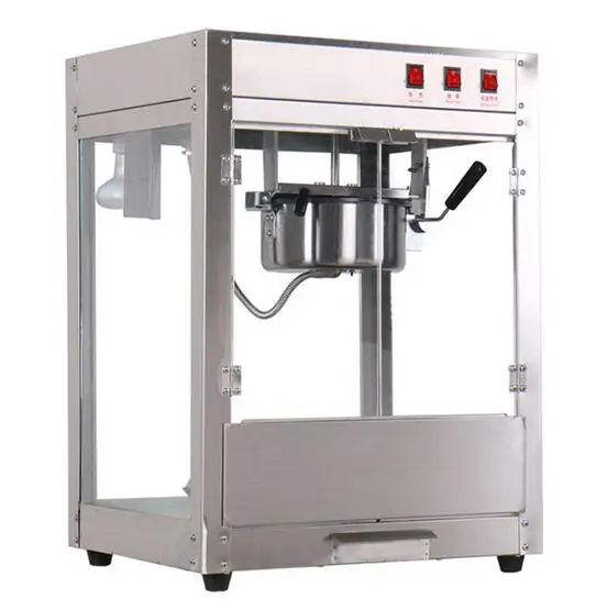 ماكينة صنع الفشار الأوتوماتيكية التجارية المصنوعة من الفولاذ المقاوم للصدأ بالهواء الساخن #3