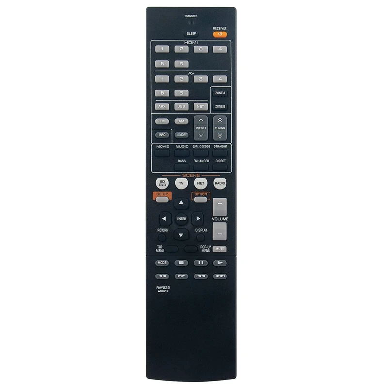 Fernbedienung Ersatz RAV522 für Yamaha AV Receiver RX-V477 RX-V577 RX-V477BL RX-V577BL RXV477 RXV577 RXV477BL Langlebig