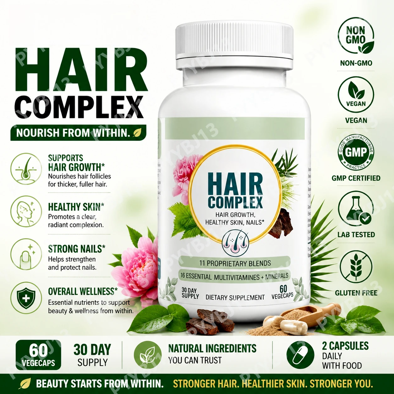 Herbal Wellness Blend - Complément alimentaire pour la beauté des
