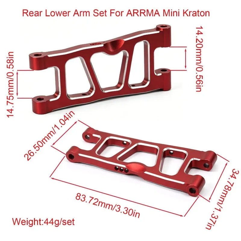 

Metal Front Rear Upper Lower Arms for ARRMA 1/16 Mini Kraton Metal Upgrade Parts Kit RC Car OP Accessories
