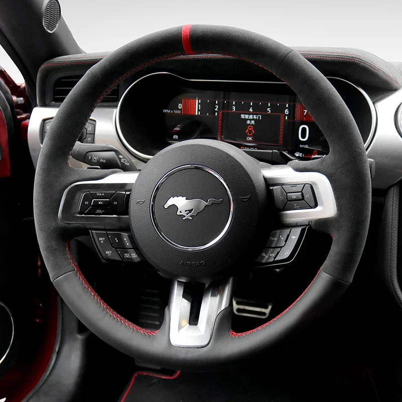 

Steering Wheel Cover for Ford Mustang 2015-2020 Leather Steering Wheel Case Car Decoration Accessories Steering Wheel Covers