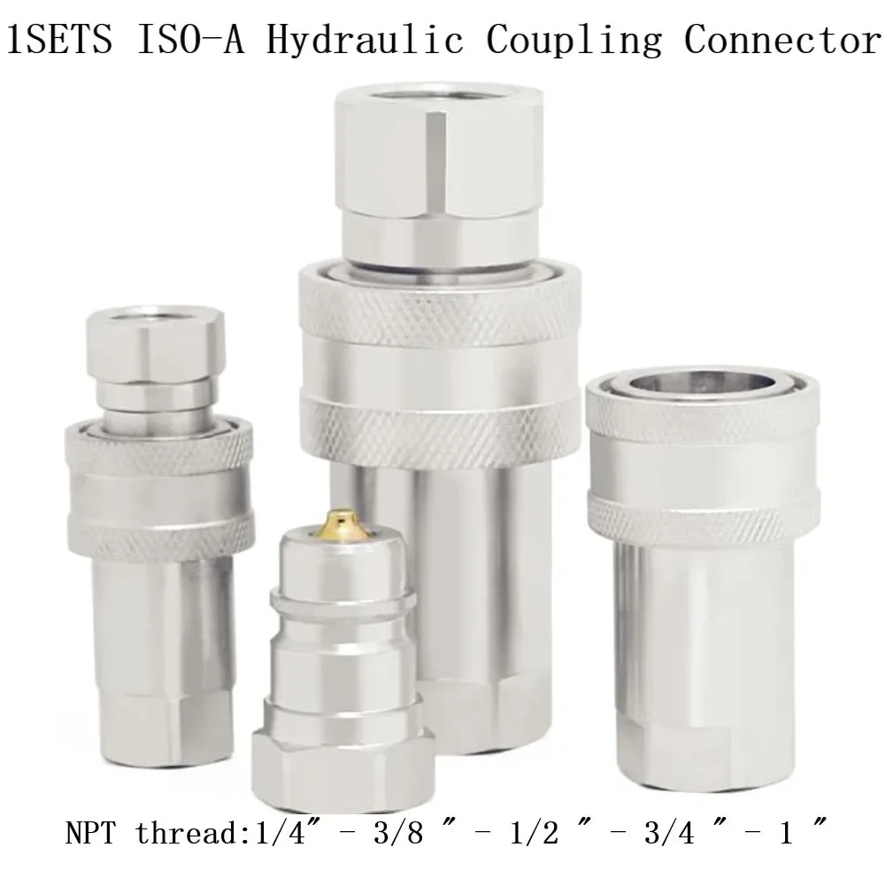 Quick Release Coupling NPT ISO A Hydraulic Coupling Connector ISO7241-A 1/4