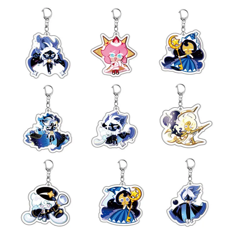 Cookie Run Kingdom Acrylic Keychain Game Related Products Key Chain Jewelry Bag Charms Souvenir Pendant Collection Friends Gift