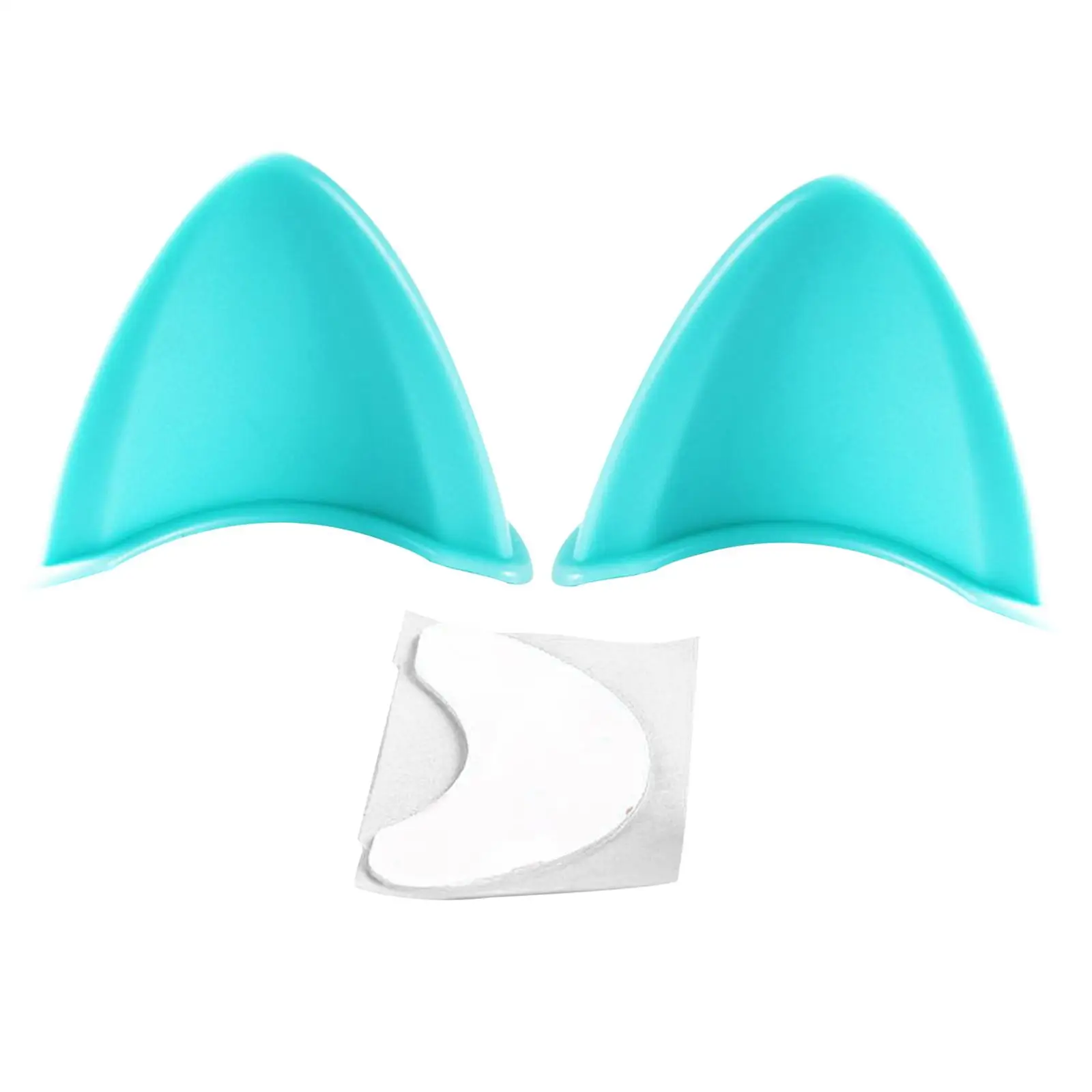 Helmet Cat Ears Easy Peel and Stick Decoration Interchangeable Fits for Motorcycle Helmets Scooter Bike (Helmet Not Included)