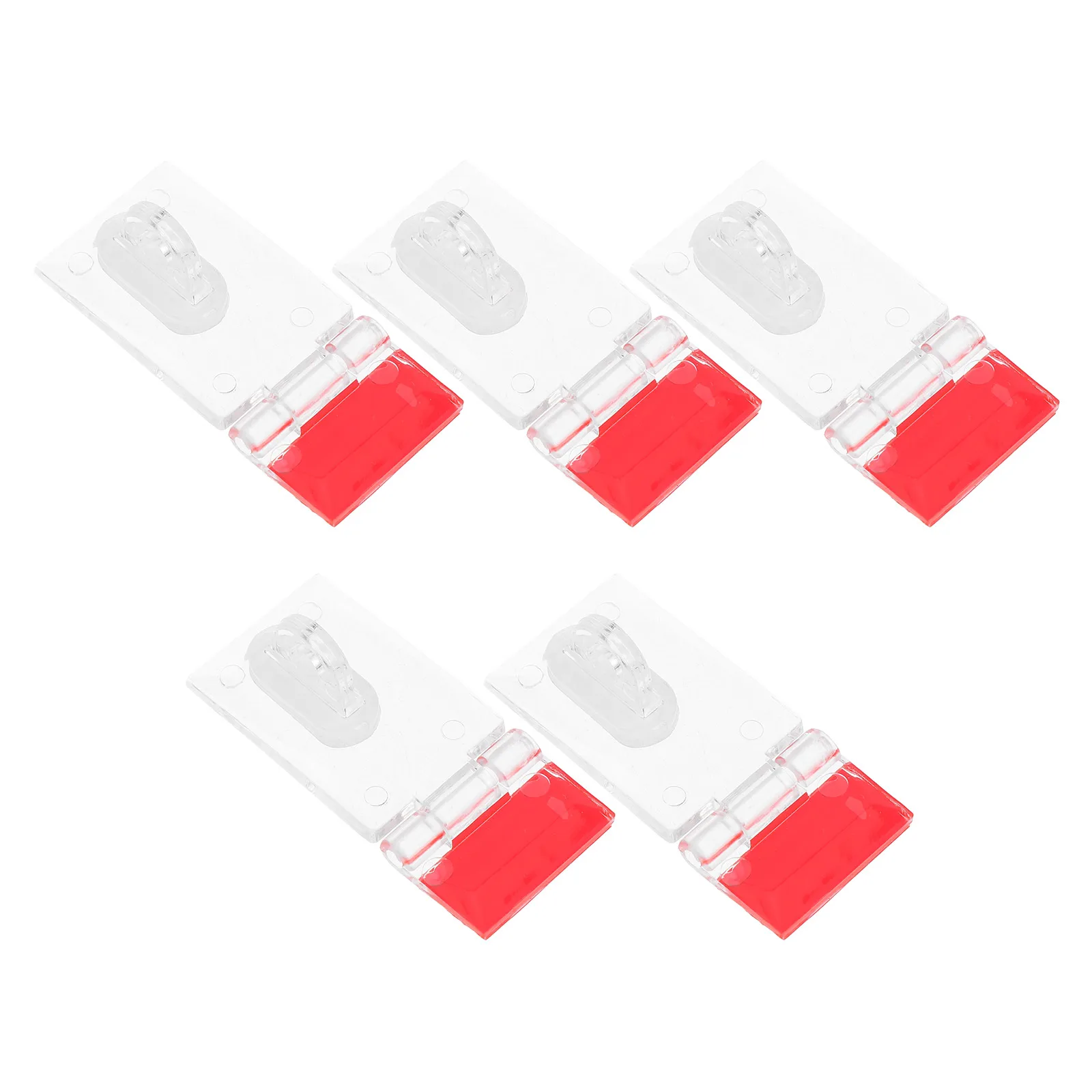 

Transparent Acrylic Latches 5 Sets Cabinet Door Locks Black Hasp Gate Latch Shed Hardware Screen Cooler Resin