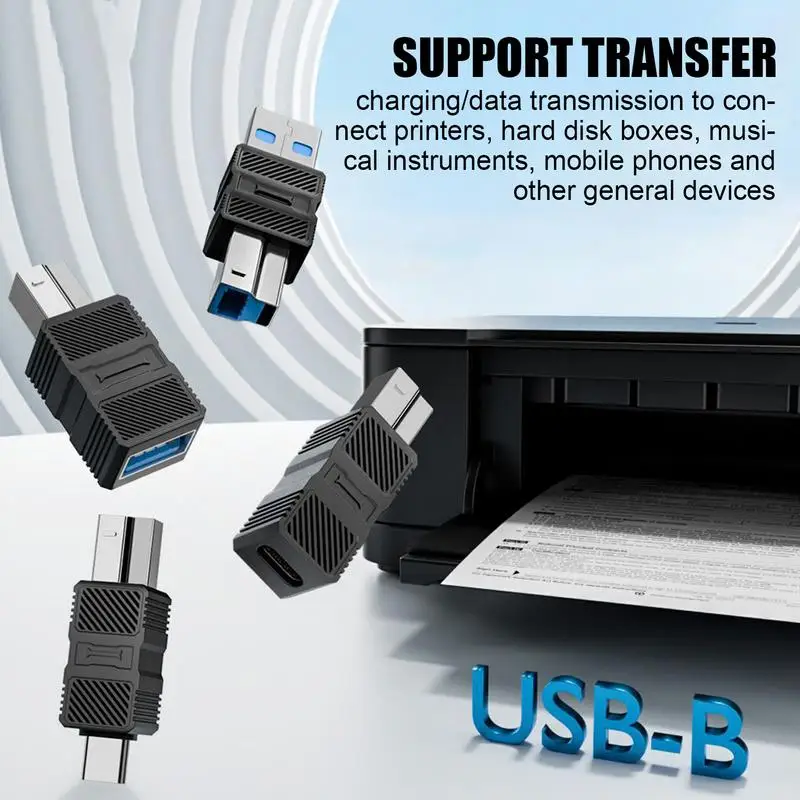 

USB-B 3.0 Printer Adapter USB B Male To Female Type C Square Port Converter Connection Plug Converter For Printer Scanner PC