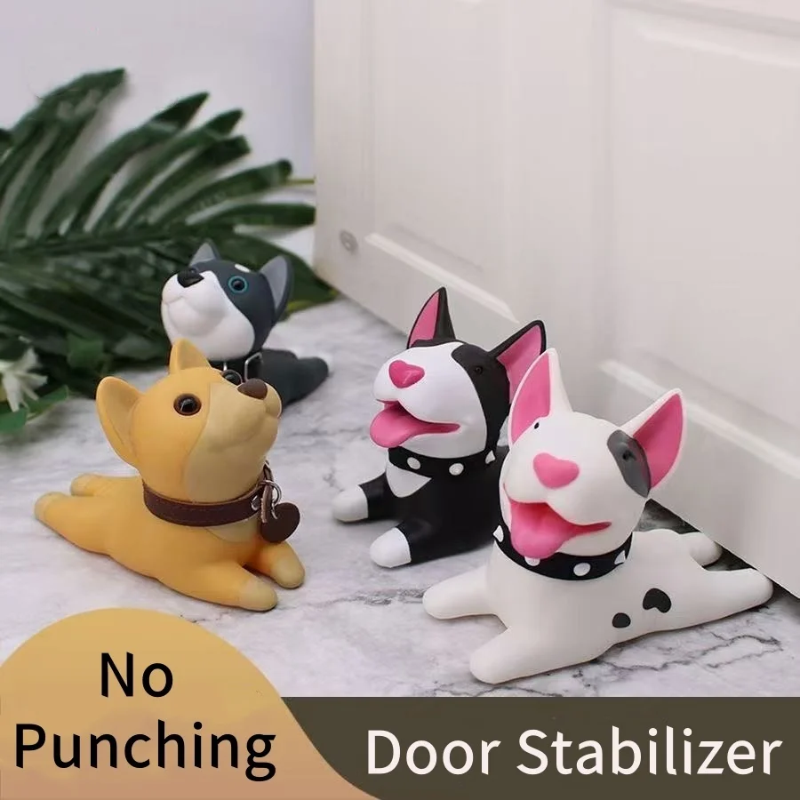 Cartoon Shiba Inu Door Stopper Cute Pet Cat Portable Door Stopper Collision Avoidance Creative Resin Dog Figure For Kid Gifts