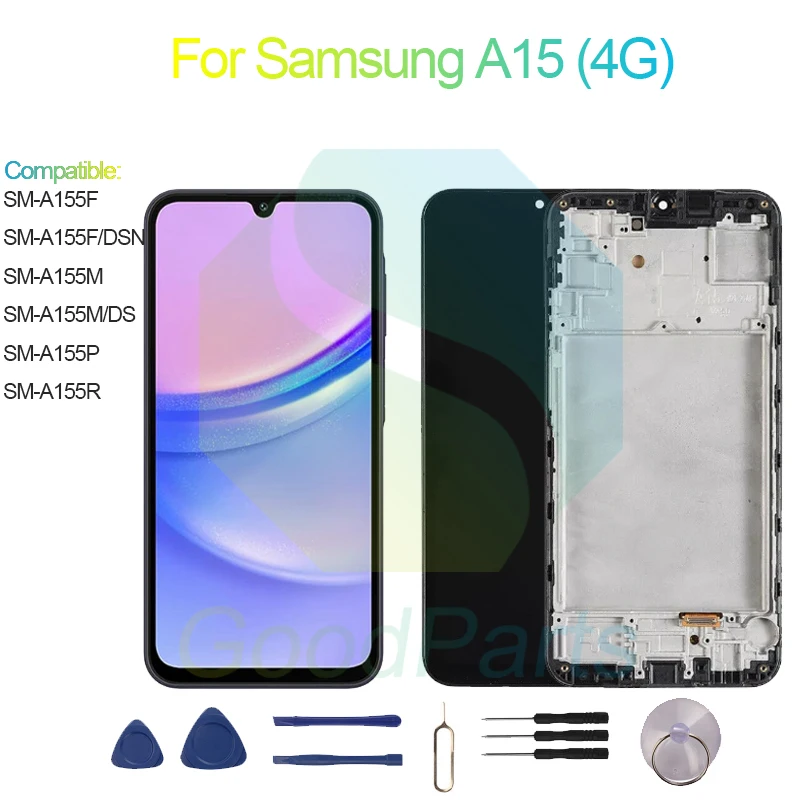 For Samsung A15 4G Screen Display Replacement 2408*1080 SM-A155F/DSN/M/DS/P/R A15 4G LCD Touch Digitizer Assembly