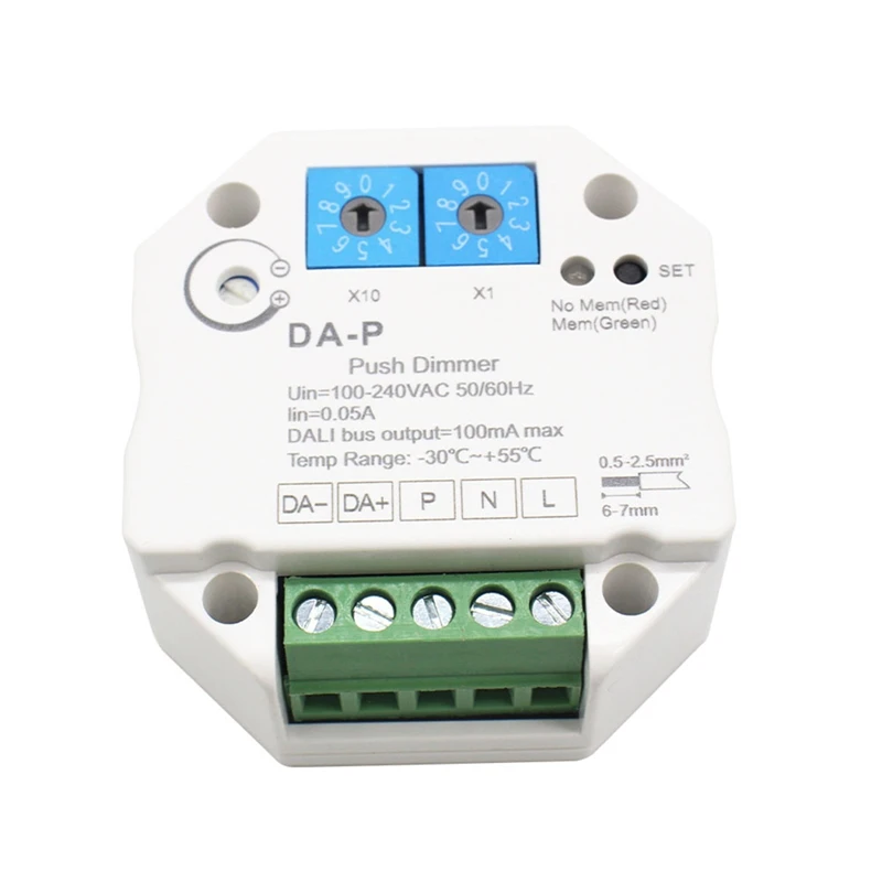 New-For DALI Push LED Dimmer 110V 220V 240V With Memory Function For DALI Driver Or Ballasts Dimming Speed Adjustable Dimmer