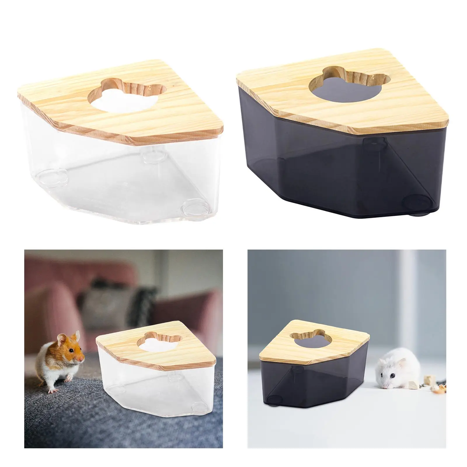 Hamster Bath Toilet Sand Container, Pet Bathroom, Cage Accs, Cute Shape Pet Basin Bathtub for Chinchilla Ferret Mice Gerbil - view 6
