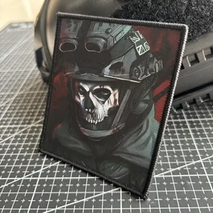 Call of Duty Ghost Tactical Patch Game Morale Badge Soldier Hook&Loop Printing Patches for Clothing Military Backpackステッカー 6ベストセールスコールオブデューティマーチ-6