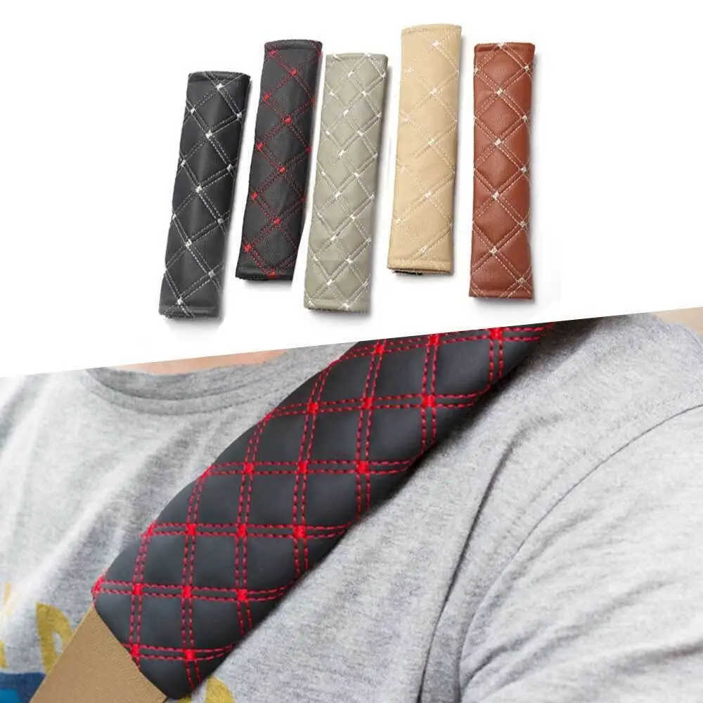 

2Pcs PP Cotton Car Seat Belt Cover Pads Car Interior Supplies Car Accessories Safety Shoulder Cushion Covers Car Strap Pad Car