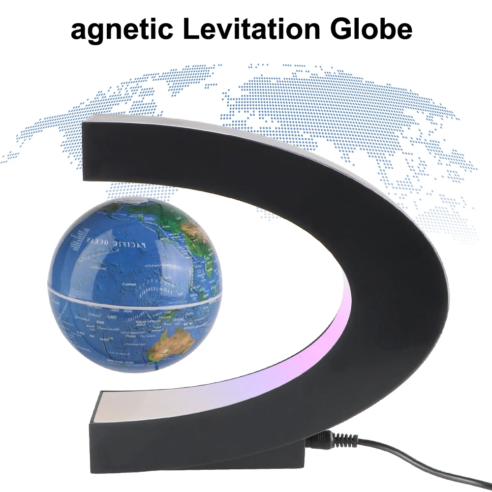 Electronic Antigravity Lamp Magnetic Levitation Globe Home Decoration Floating Novelty Ball Light Birthday Gifts LED World Map