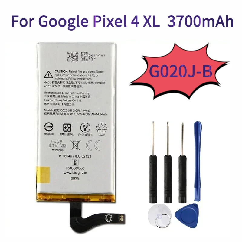 

Аккумулятор для телефона G020J-B для Google Pixel 4 XL, замена с инструментами, 3700 мАч