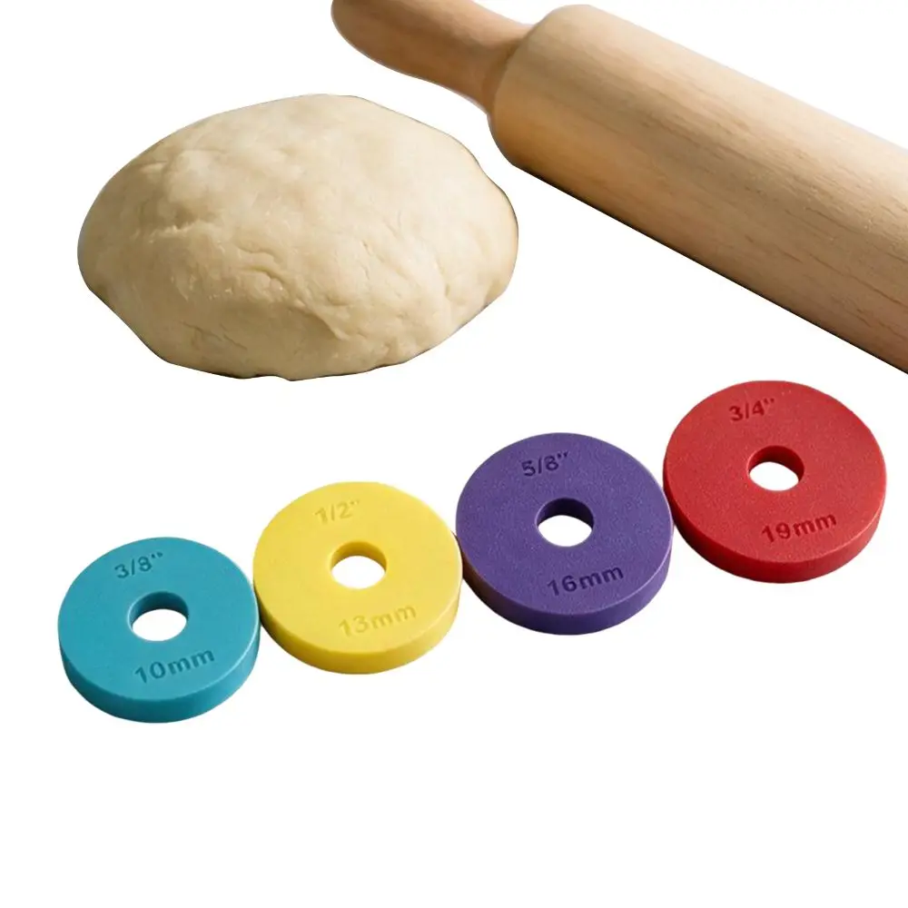 4/5/8/10Pcs Plastic Rolling Pin Guide Rings Colorful Scale Marking Rolling Pin Spacer Discs Adjustable Thickness Assorted Rings