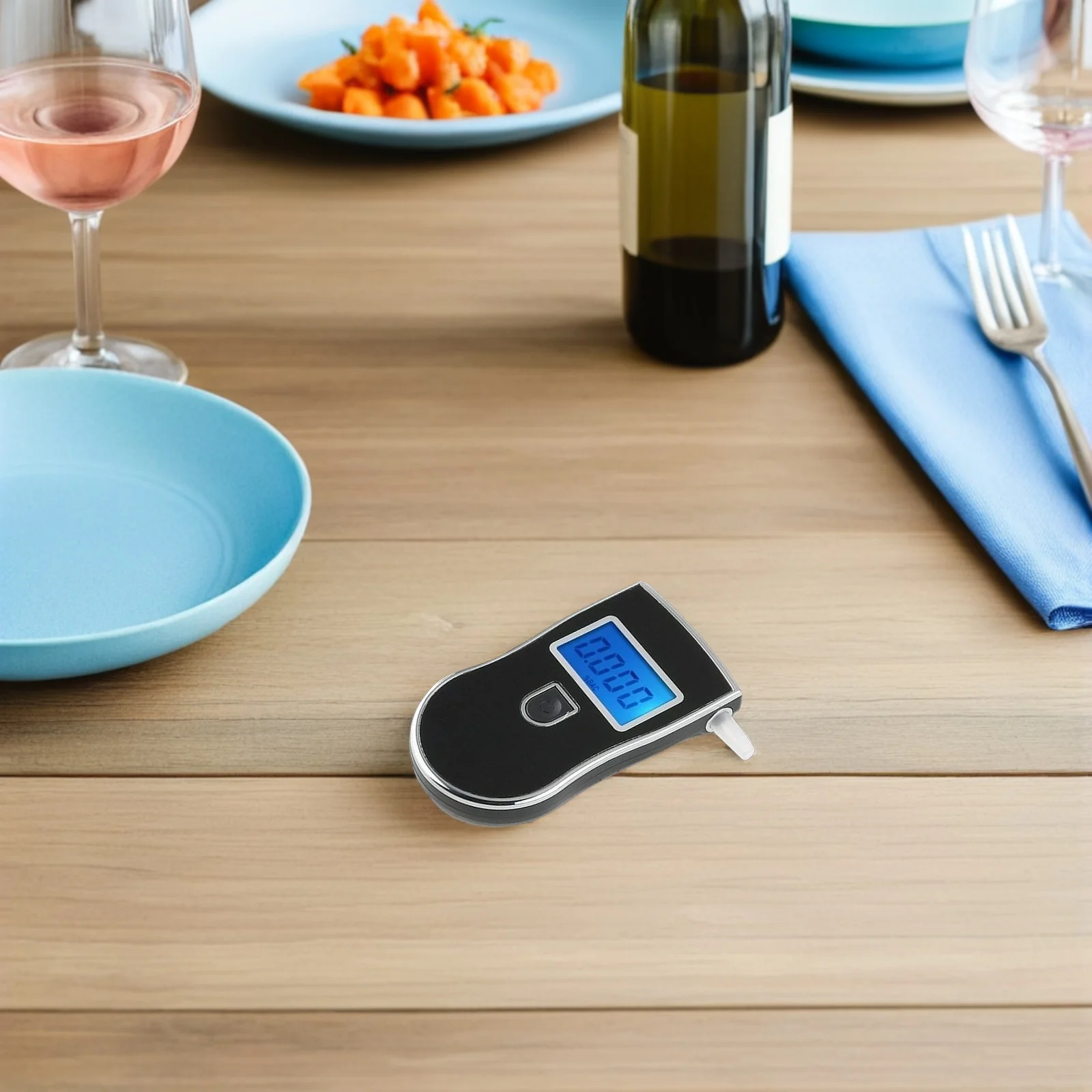 

Professional Police Digital Breath Alcohol Tester Black Flat Surface Sensor Sensor Fault LCD Breathalyzer