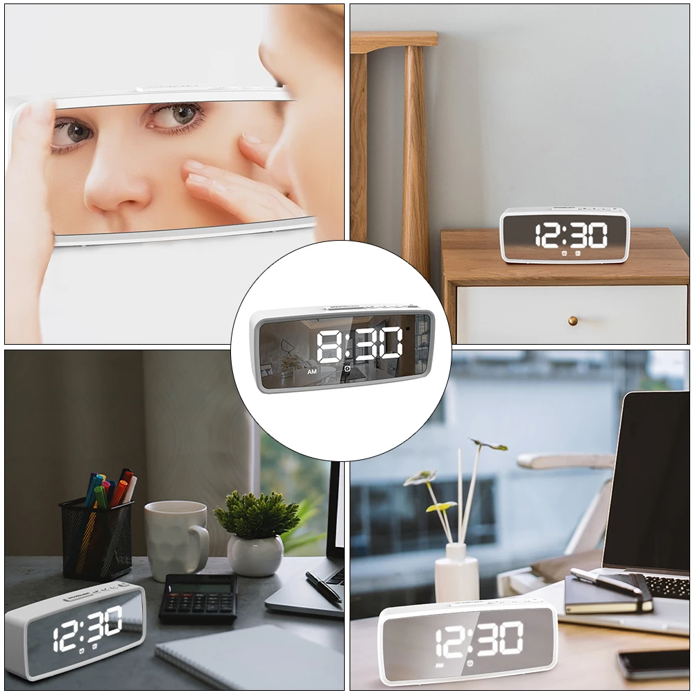 

Electronic Alarm Clock Led Clocks for Bedrooms Digital Display Small