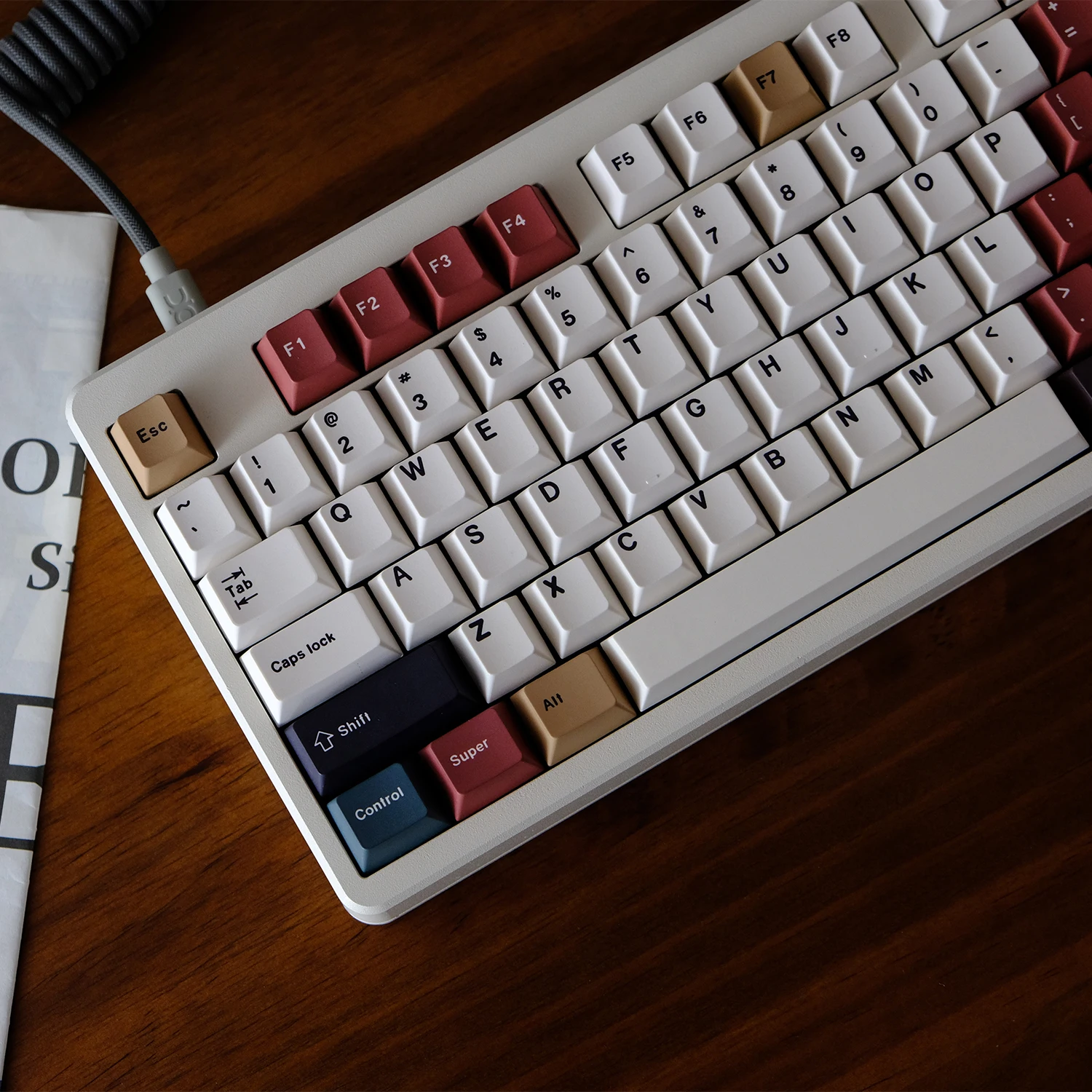 KYOMOT 128 Keys Retro Mixed Lights Keycap PBT Dye Sub Cherry Profile Traffic lights Style Keycaps for MX Switch Custom Keyboard