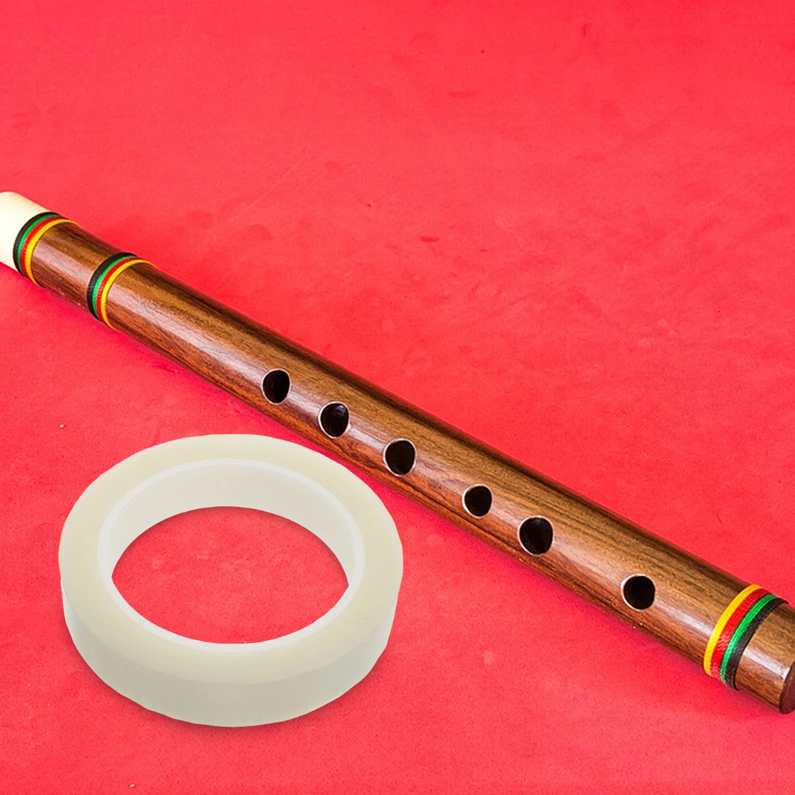 

66M Bamboo Flute Dizi Membrane Ultra Thin Transparent Self Adhesive Film for Woodwind Instrument Players Beginner Friendly Tool